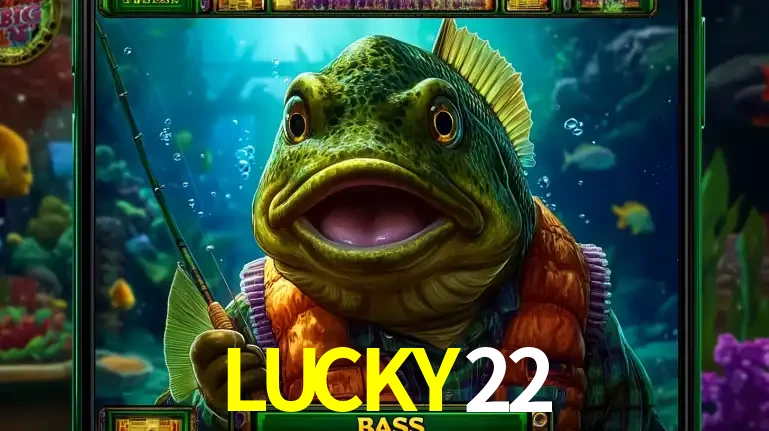 Personagem de peixe pescador do popular jogo de slot com tema de pescaria, uma das emocionantes opções de caça-níqueis para jogar e ganhar no cassino LUCKY22.